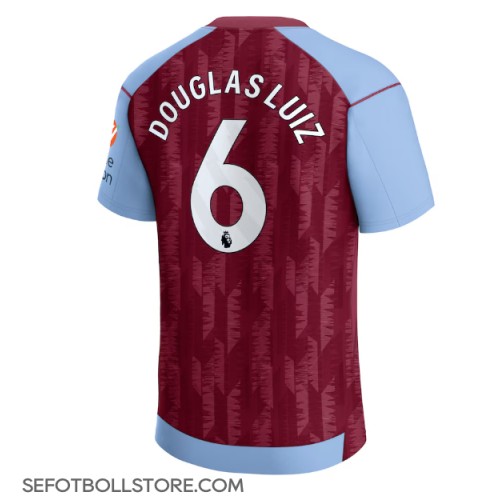 Aston Villa Douglas Luiz #6 Replika Hemmatröja 2023-24 Kortärmad